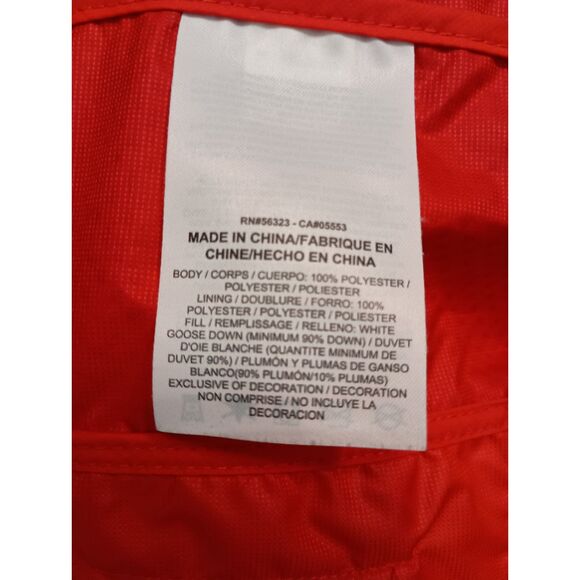 Nike Running Vest Womens Large Red 800 Aeroloft Goose Down Back Zipper Pocket - Picture 10 of 11